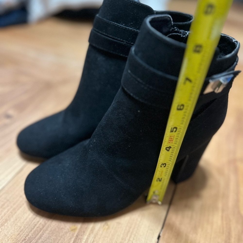 JustFab Sleek Black Ankle Booties - Picture 9 of 9
